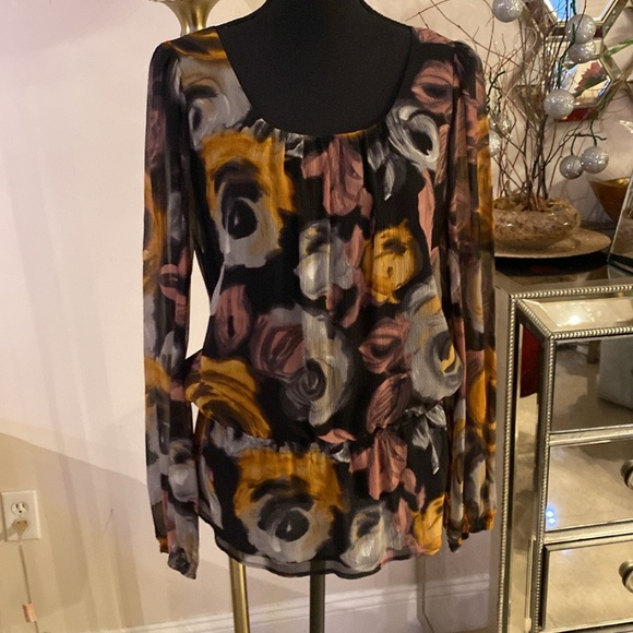 St. John Multicolor Floral Blouse - Picture 1 of 5